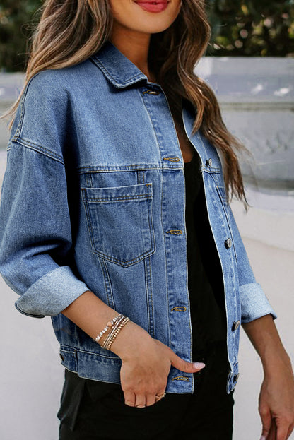 Light Blue Oversized Denim Jacket