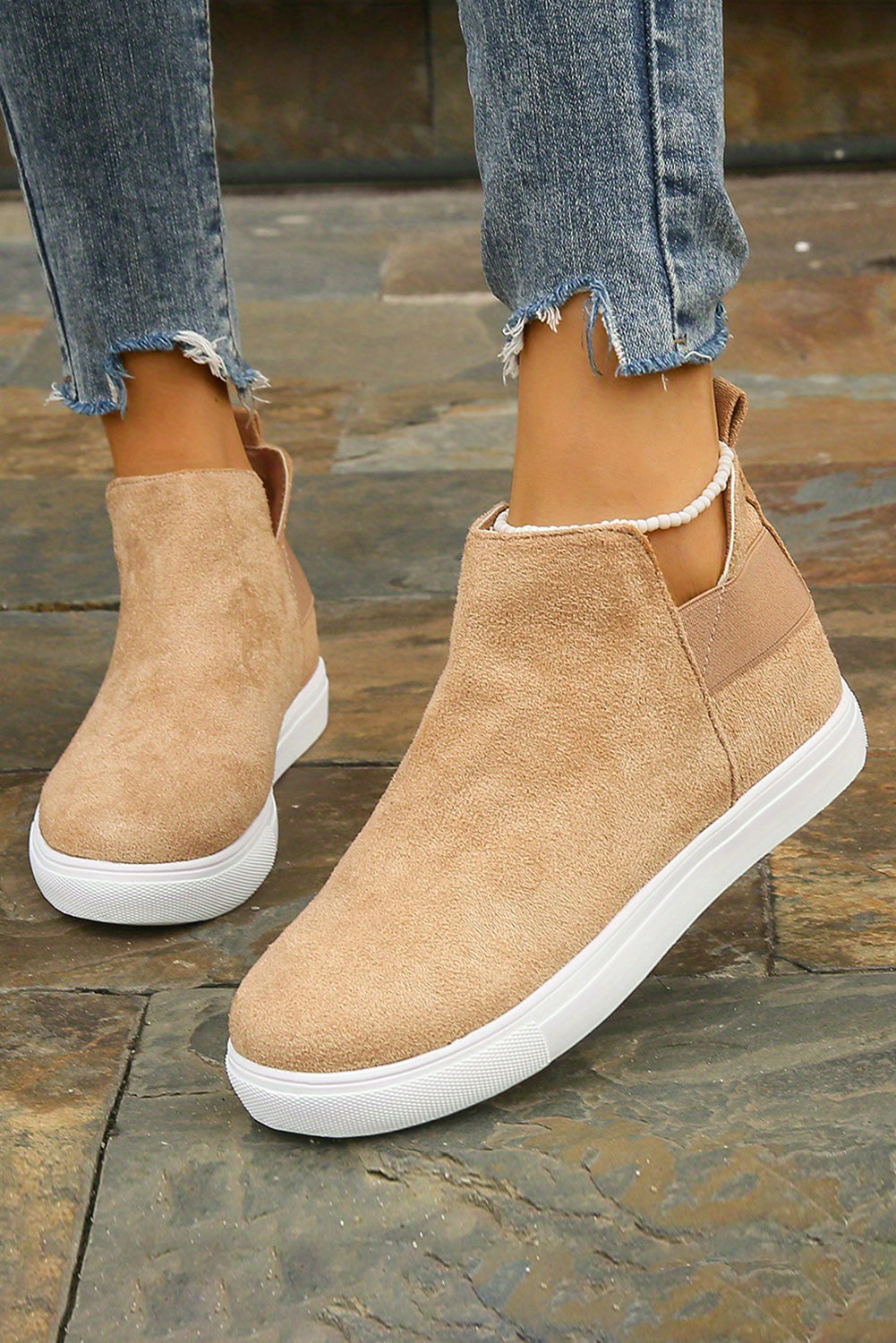 Camel Slip-on Sneakers