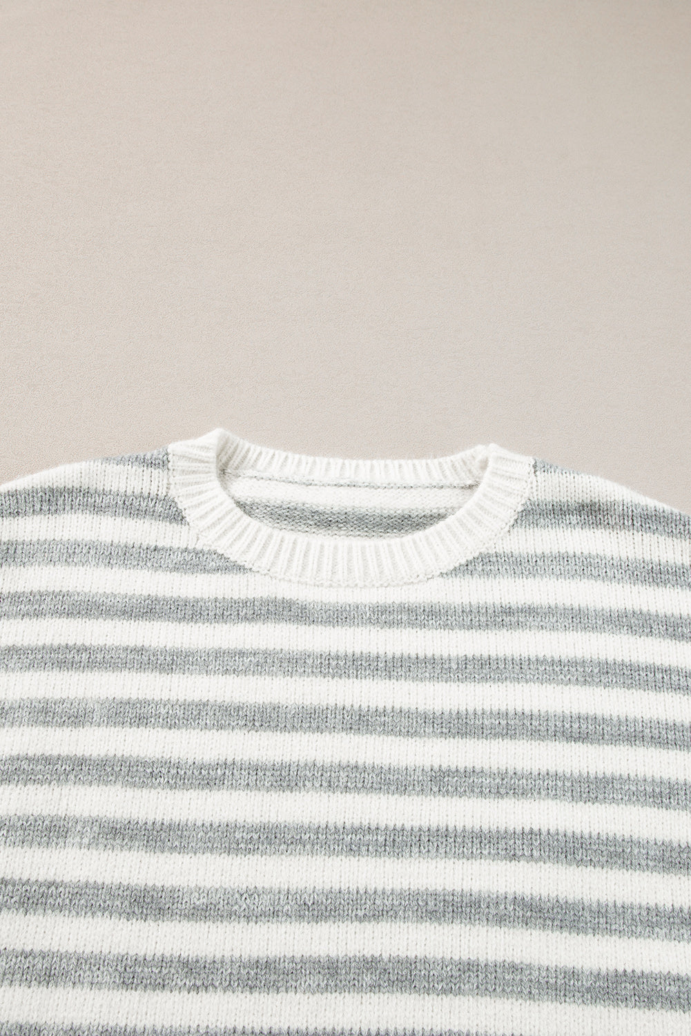 Gray Striped Sweater