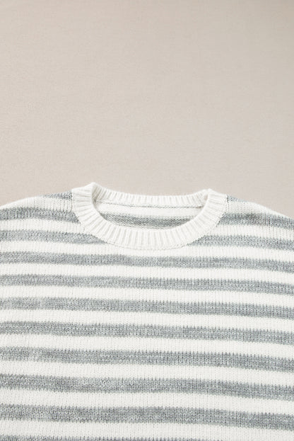 Gray Striped Sweater