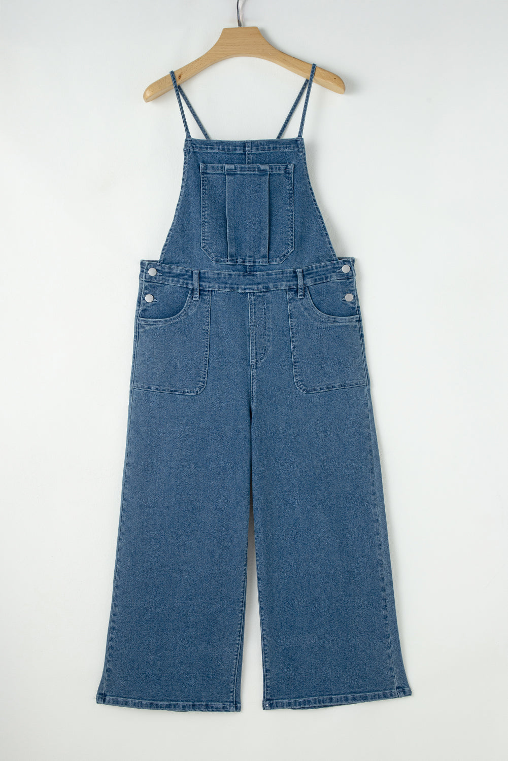 Dusk Blue Casual Denim Overalls