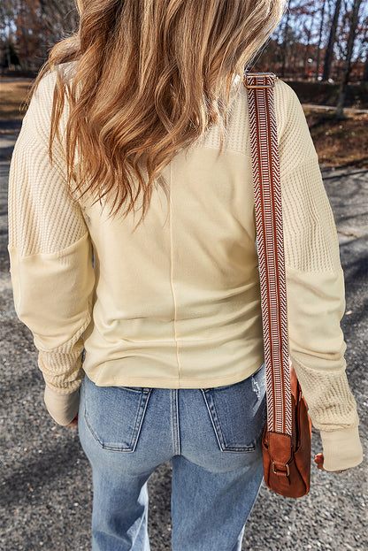 Beige Long Sleeve Top