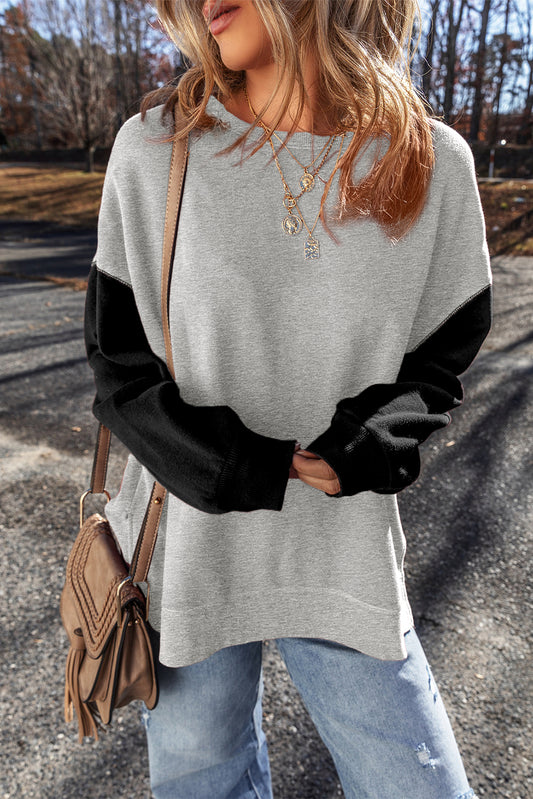 Gray Two Tone Sweatshirt