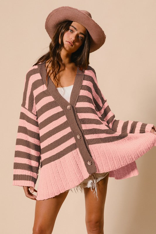 BiBi Striped Cardigan