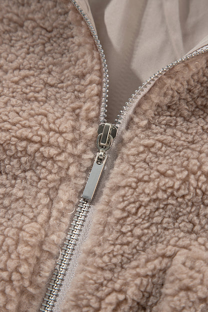 Light French Beige Winter Fuzzy Jacket