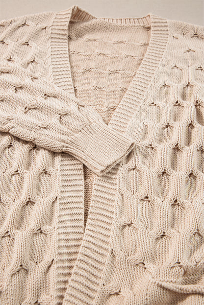 Cable Knit Baggy Cardigan