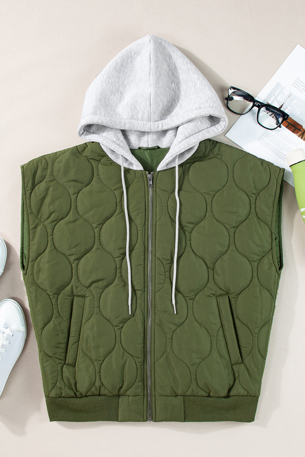 Quilted Hooded Puffer Vest