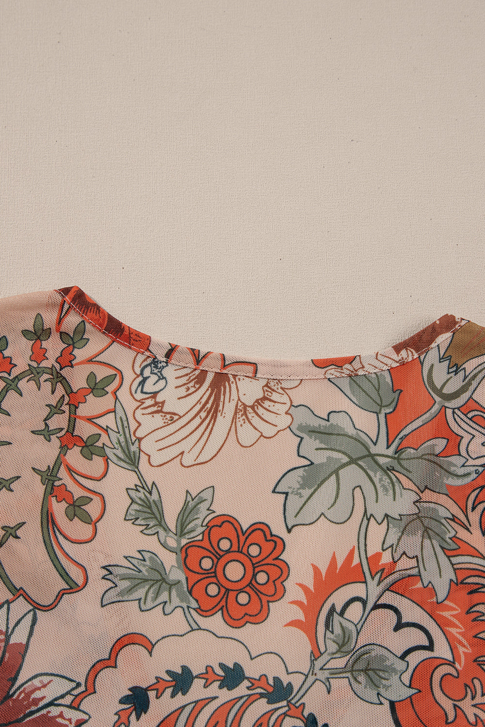 Orange Floral Blouse