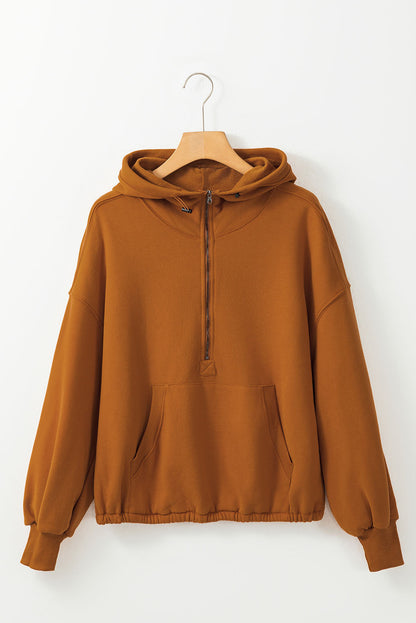 Brown Hoodie with Kangaroo Pocket