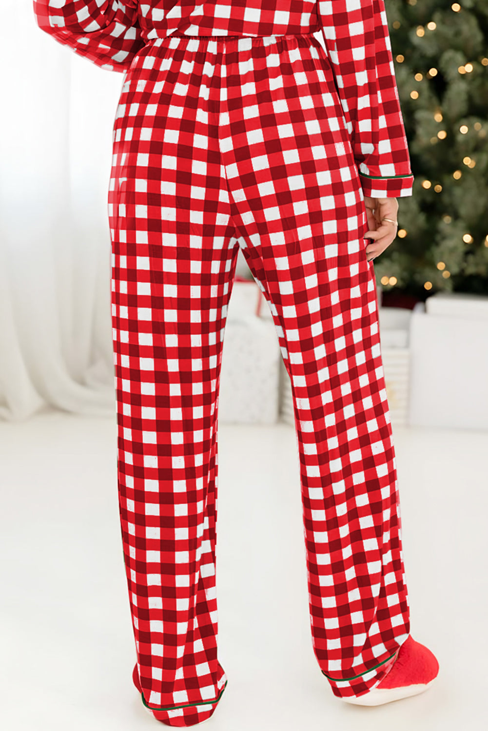 Fiery Red Plaid Pajama Set