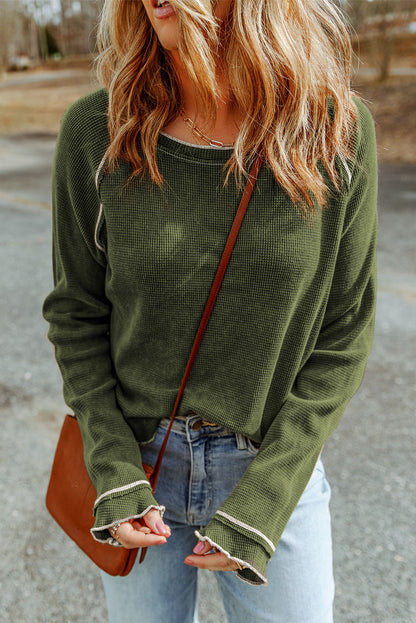 Green Long Sleeve Top