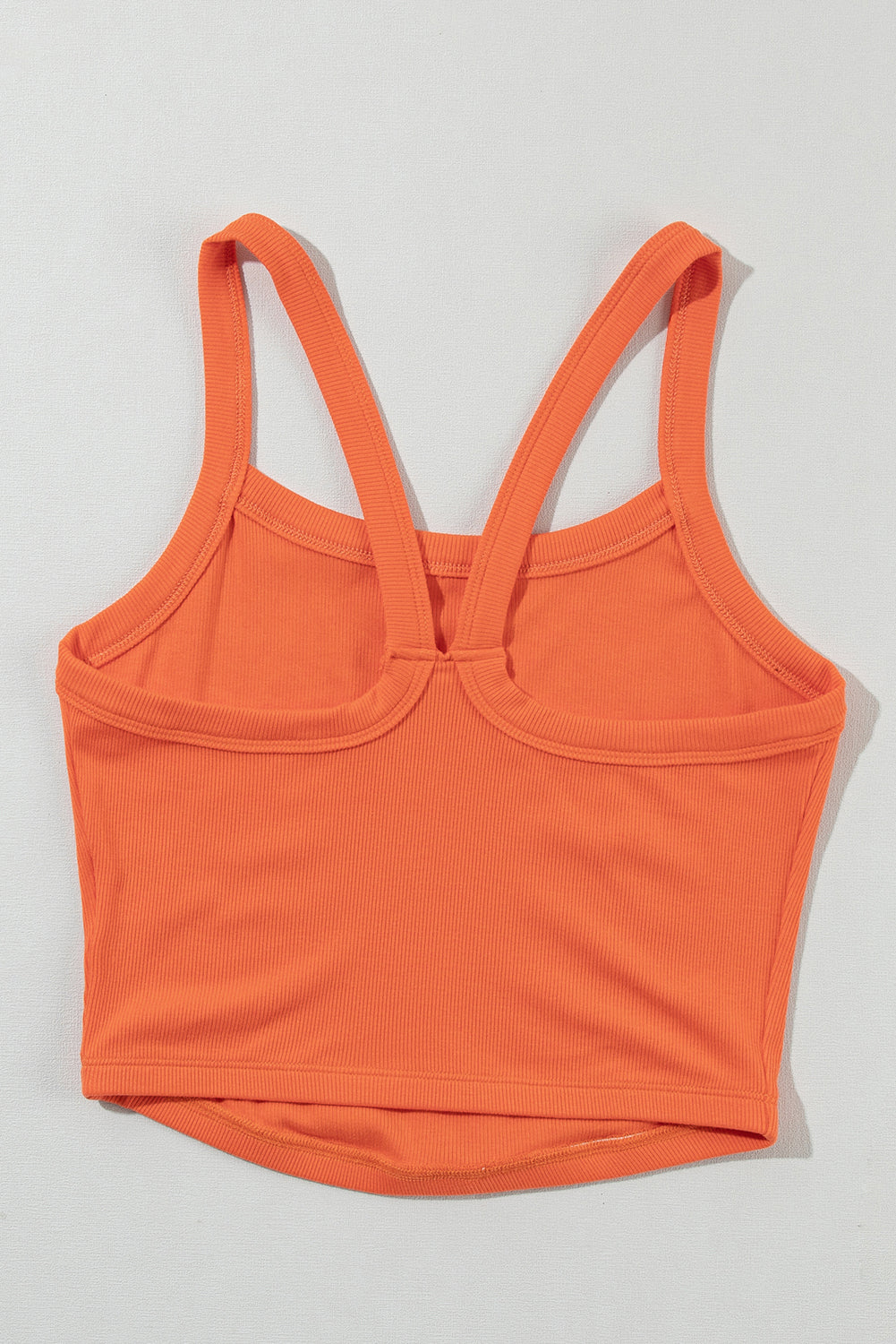 Athletic Ribbed Cropped Cami Top