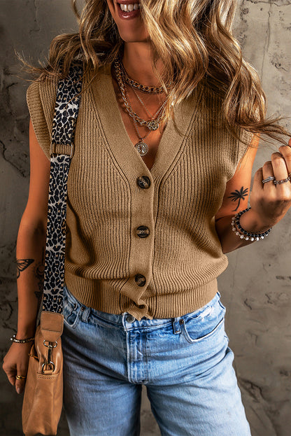 Sand Coloured Sweater Vest