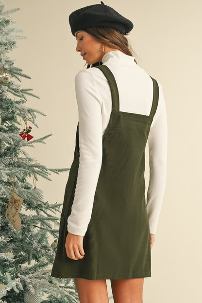 Vineyard Green Corduroy Overall Dress