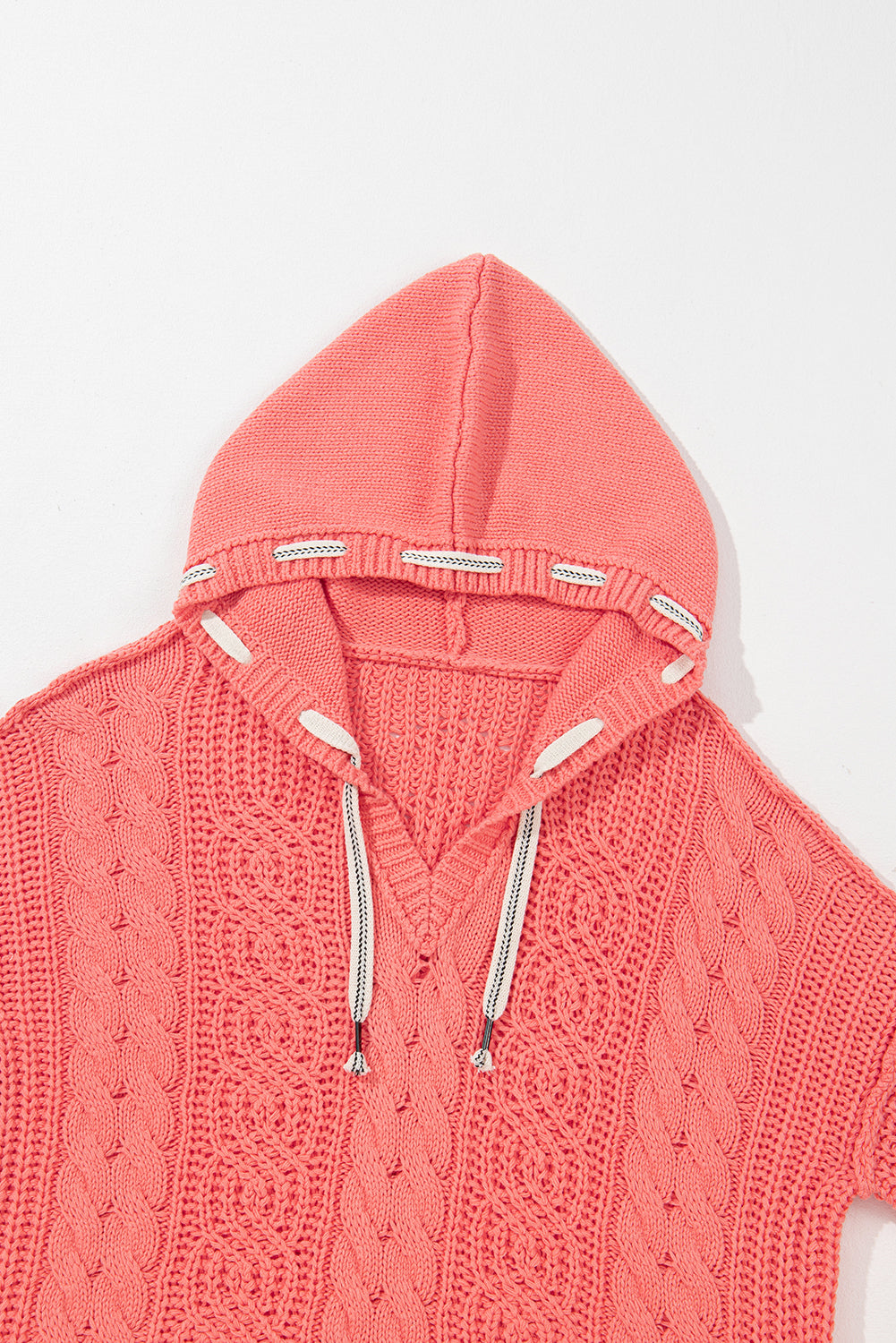 Cable Knit Hooded Sweater