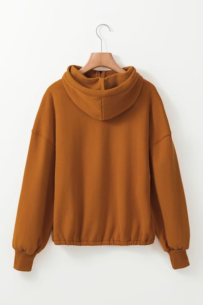 Brown Hoodie with Kangaroo Pocket