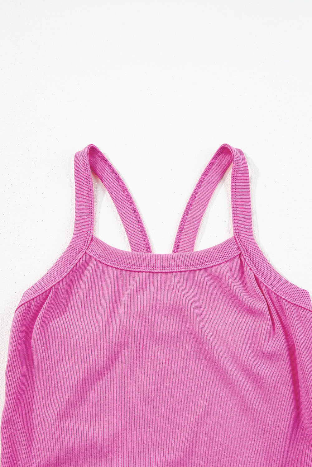 Athletic Ribbed Cropped Cami Top