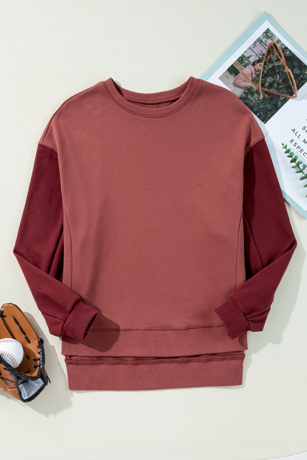 Mineral Red Two Tone Sweatshirt