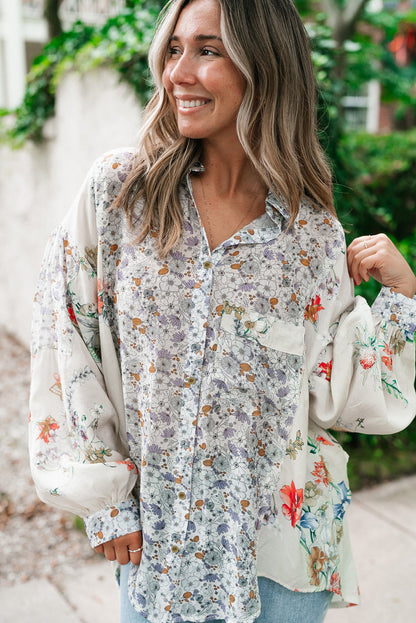 Boho Floral Loose Shirt