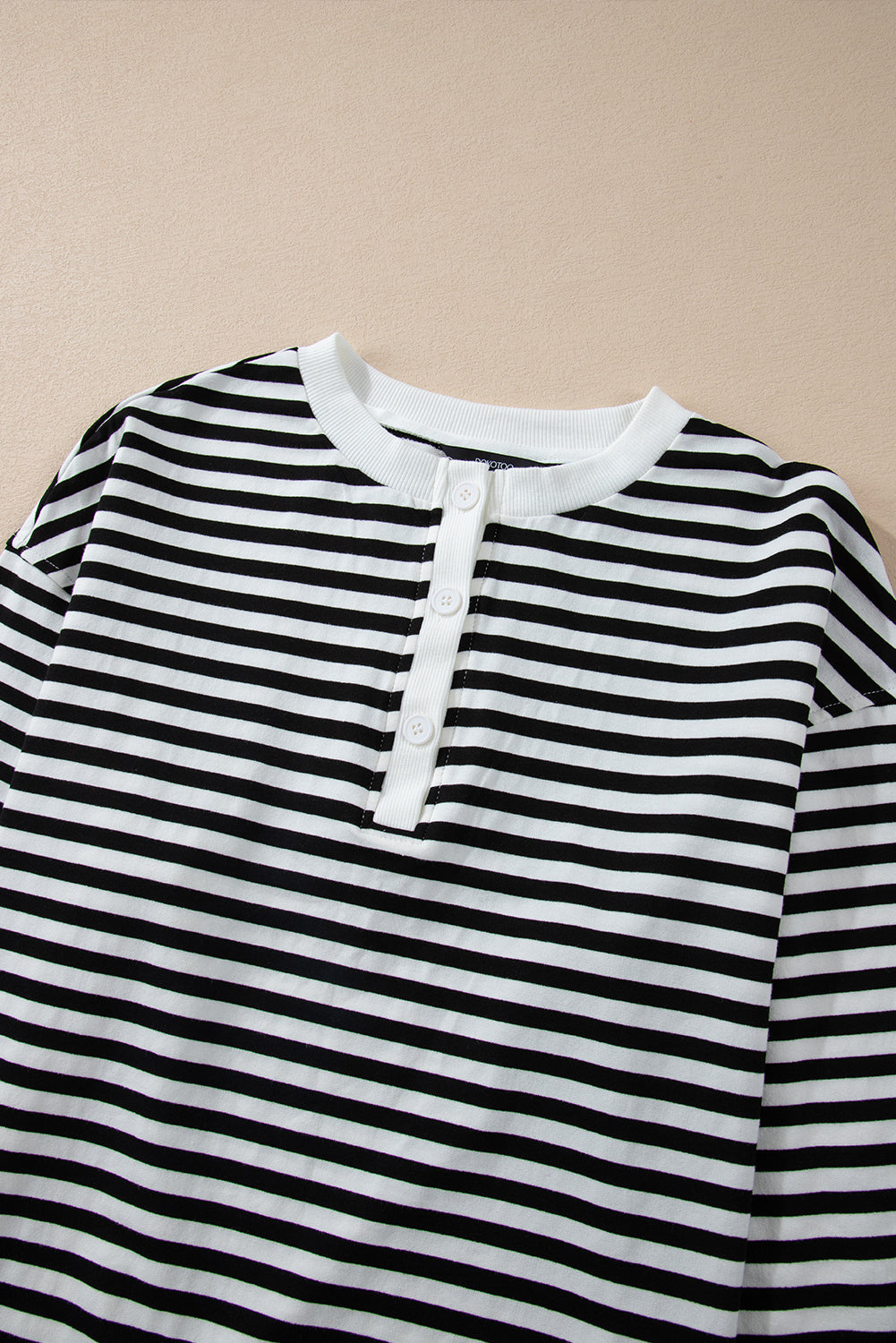 White Striped Oversized Sweatshirt