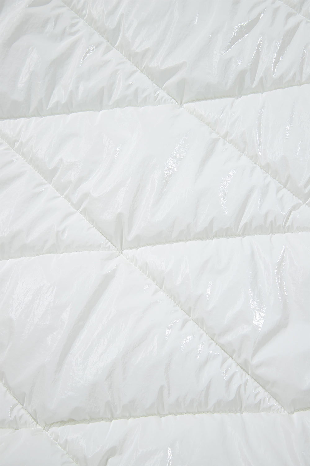 White Quilted Puffer Coat