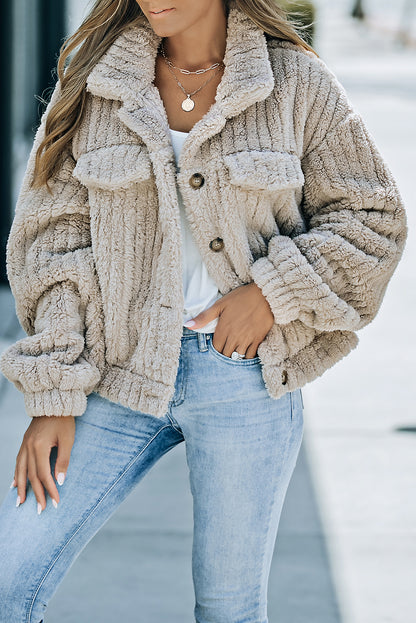 Khaki Plush Jacket