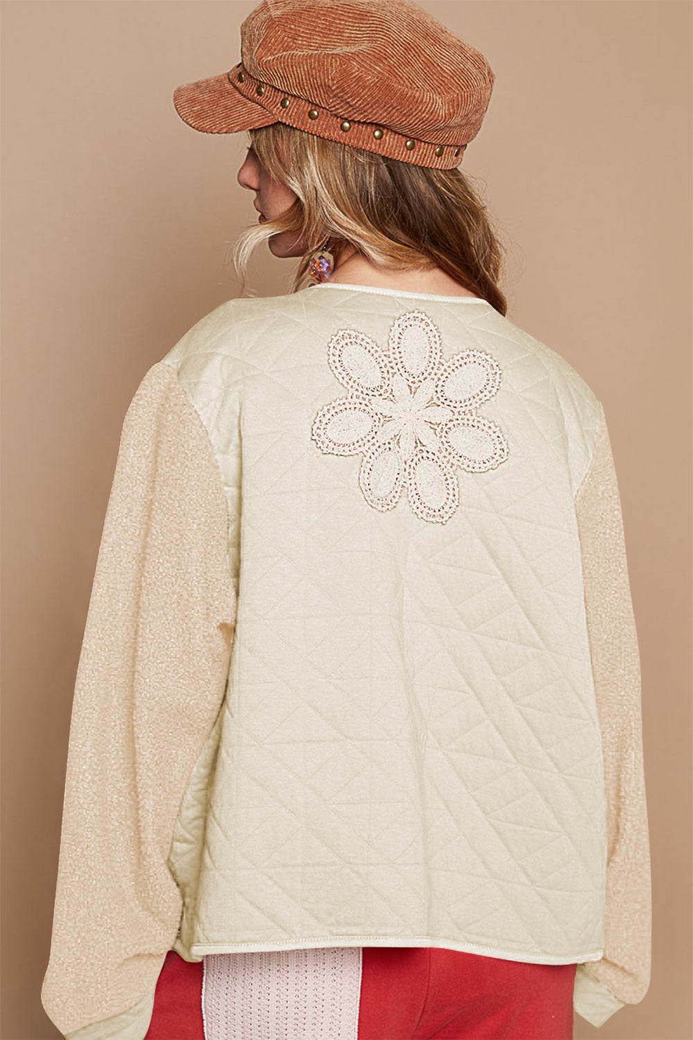 Lace Detailed Quilted Jacket