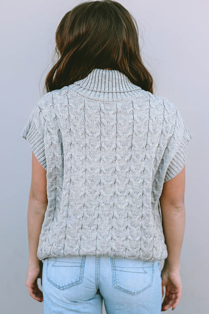 Grey Short Sleeve Sweater