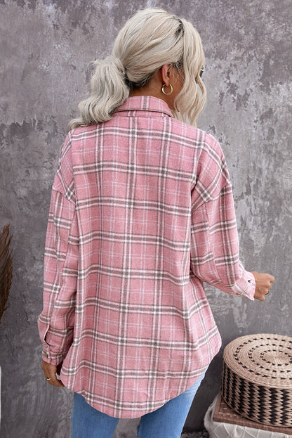 Pink Plaid Casual Shirt