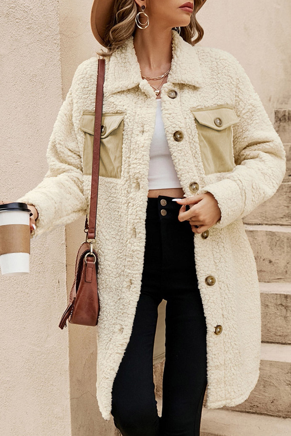 Beige Teddy Coat