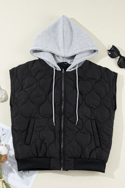 Quilted Hooded Puffer Vest