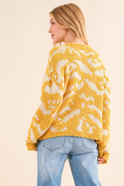 And The Why Textured Pattern Sweater