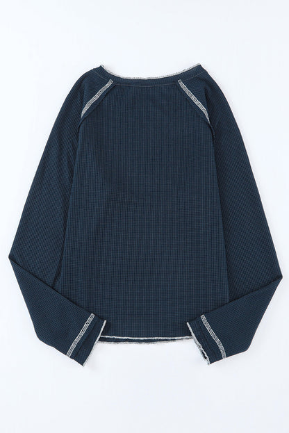 Blue Long Sleeve Top