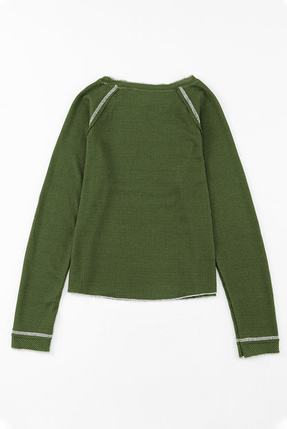 Green Long Sleeve Top