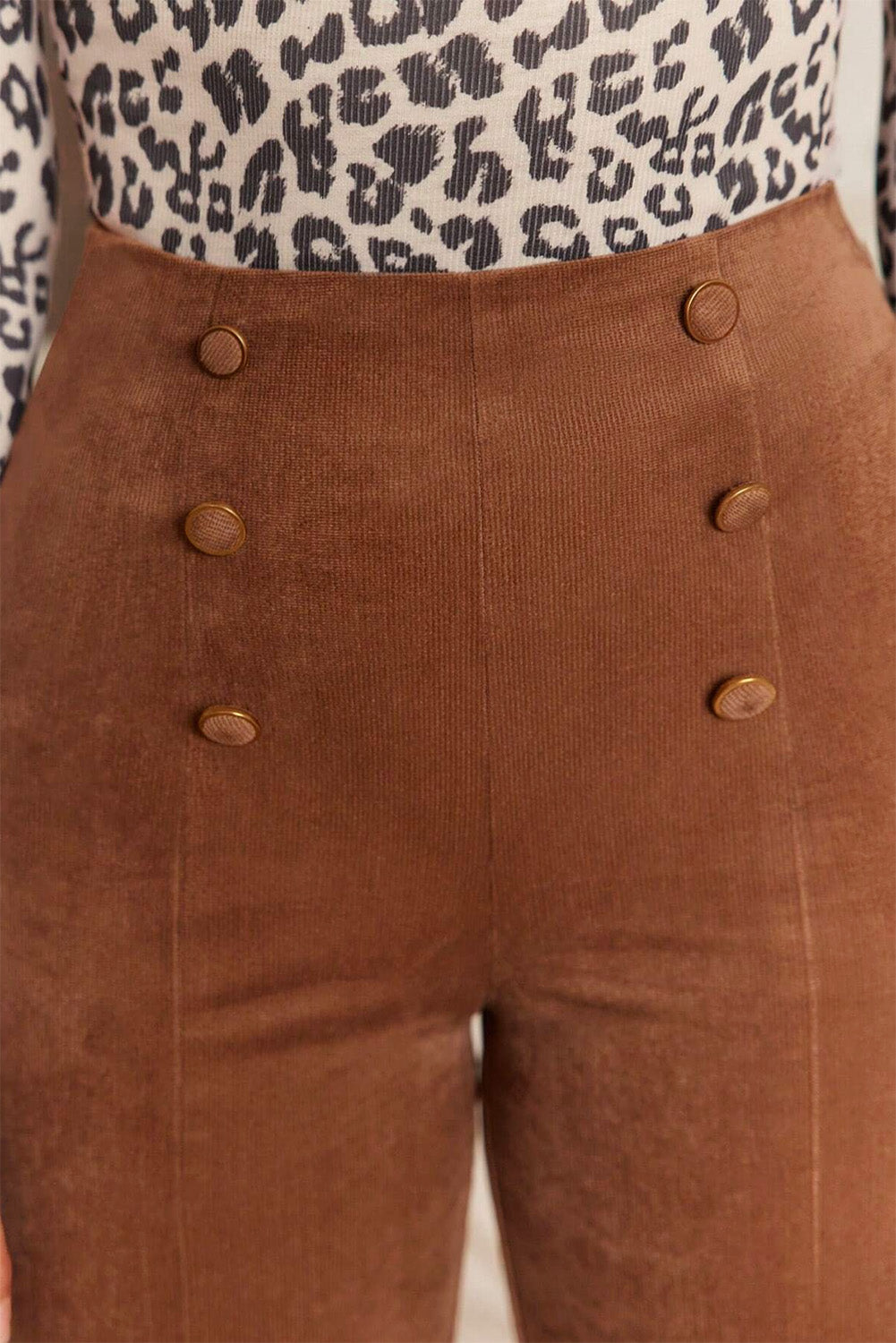 Chestnut Color Straight Pants