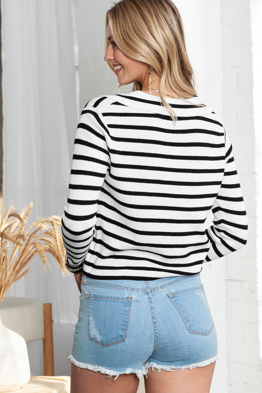 Striped Casual Knit Sweater