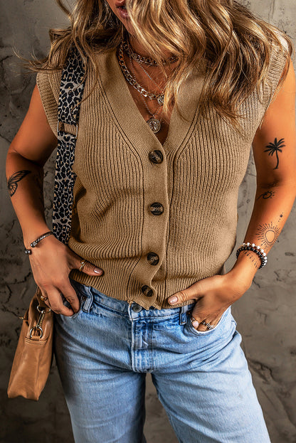 Sand Coloured Sweater Vest