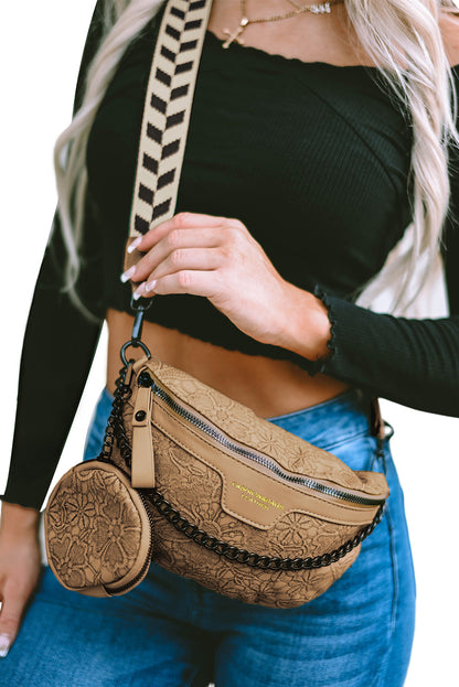 CoinColorblock Strap Crossbody Bag With Coin Purse