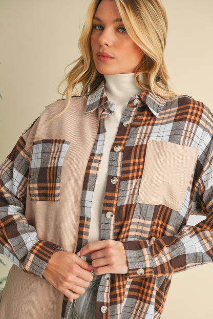 Khaki Plaid Shacket