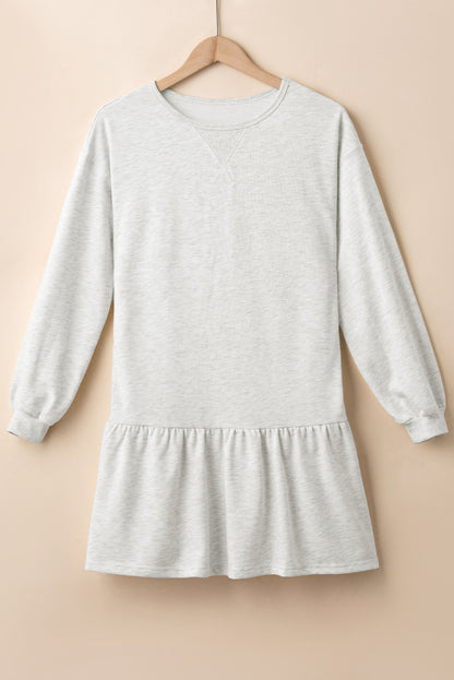 White Mini Sweatshirt Dress