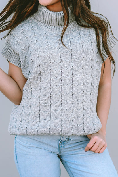 Grey Short Sleeve Sweater