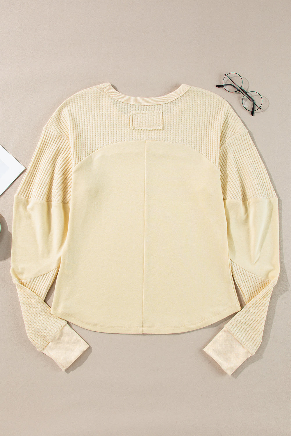 Beige Long Sleeve Top