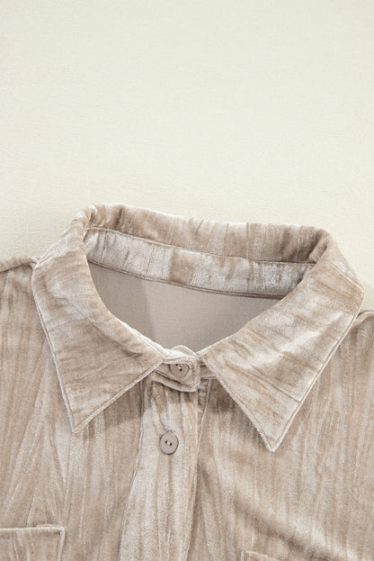 Golden Velvet Loose Shirt