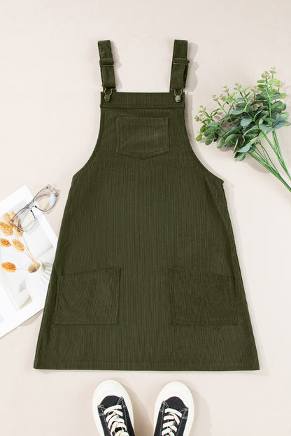 Vineyard Green Corduroy Overall Dress