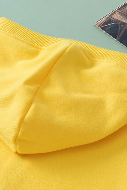 Yellow Hoodie with Kangaroo Pocket