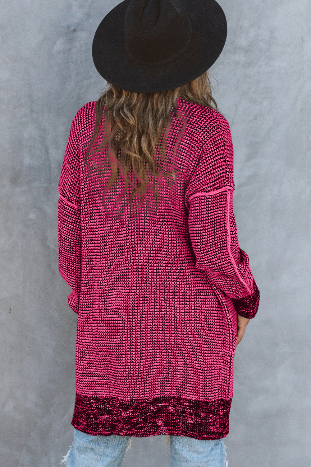 Rose Knit Long Cardigan