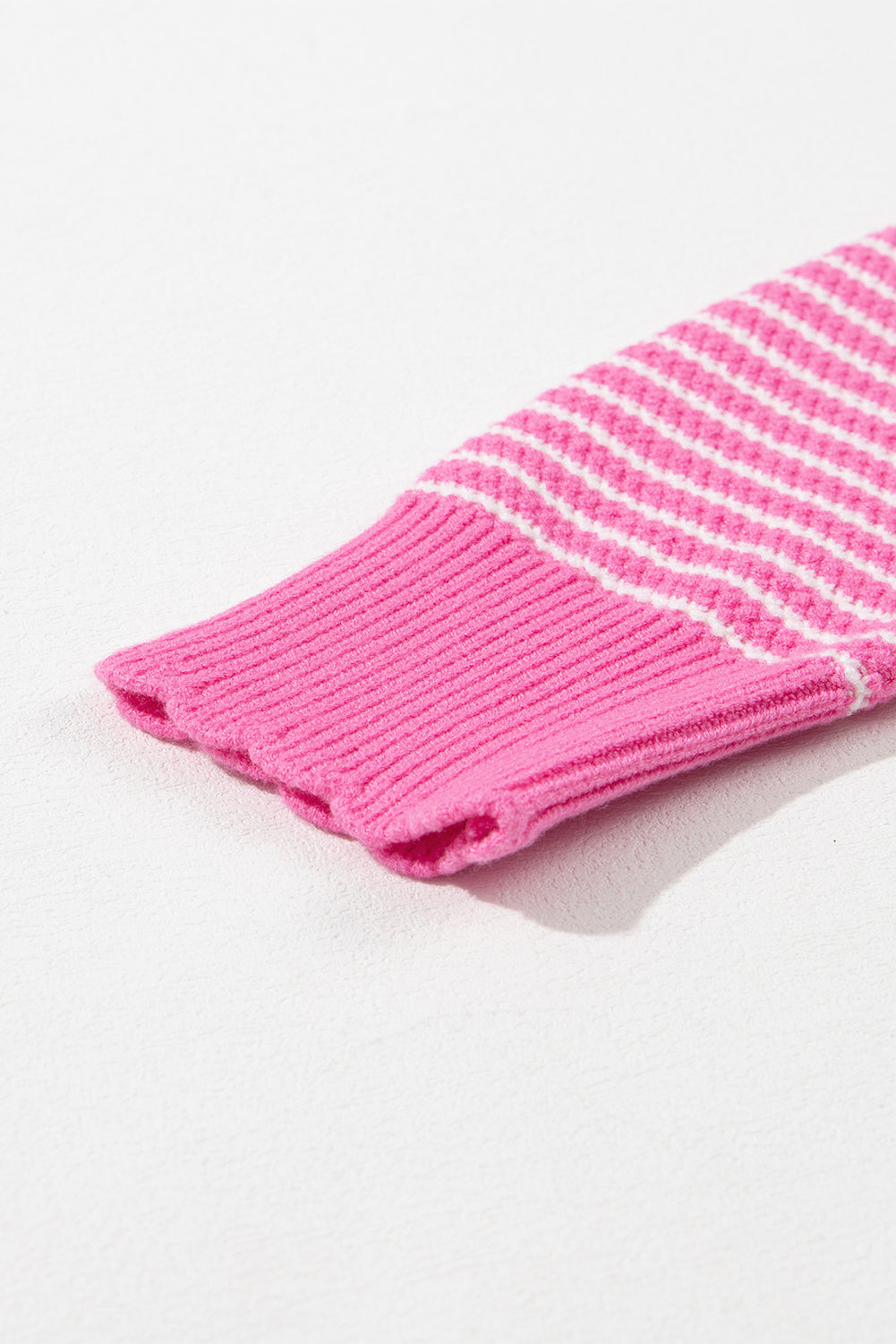 Pink Striped Knitted Sweater