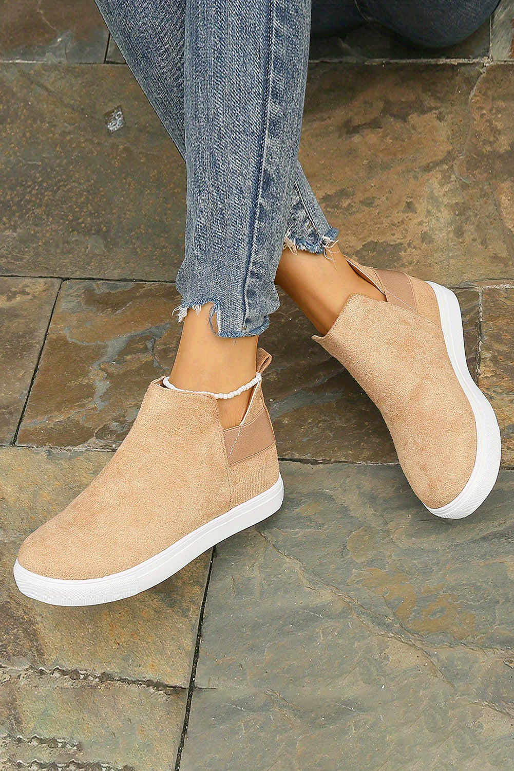 Camel Slip-on Sneakers