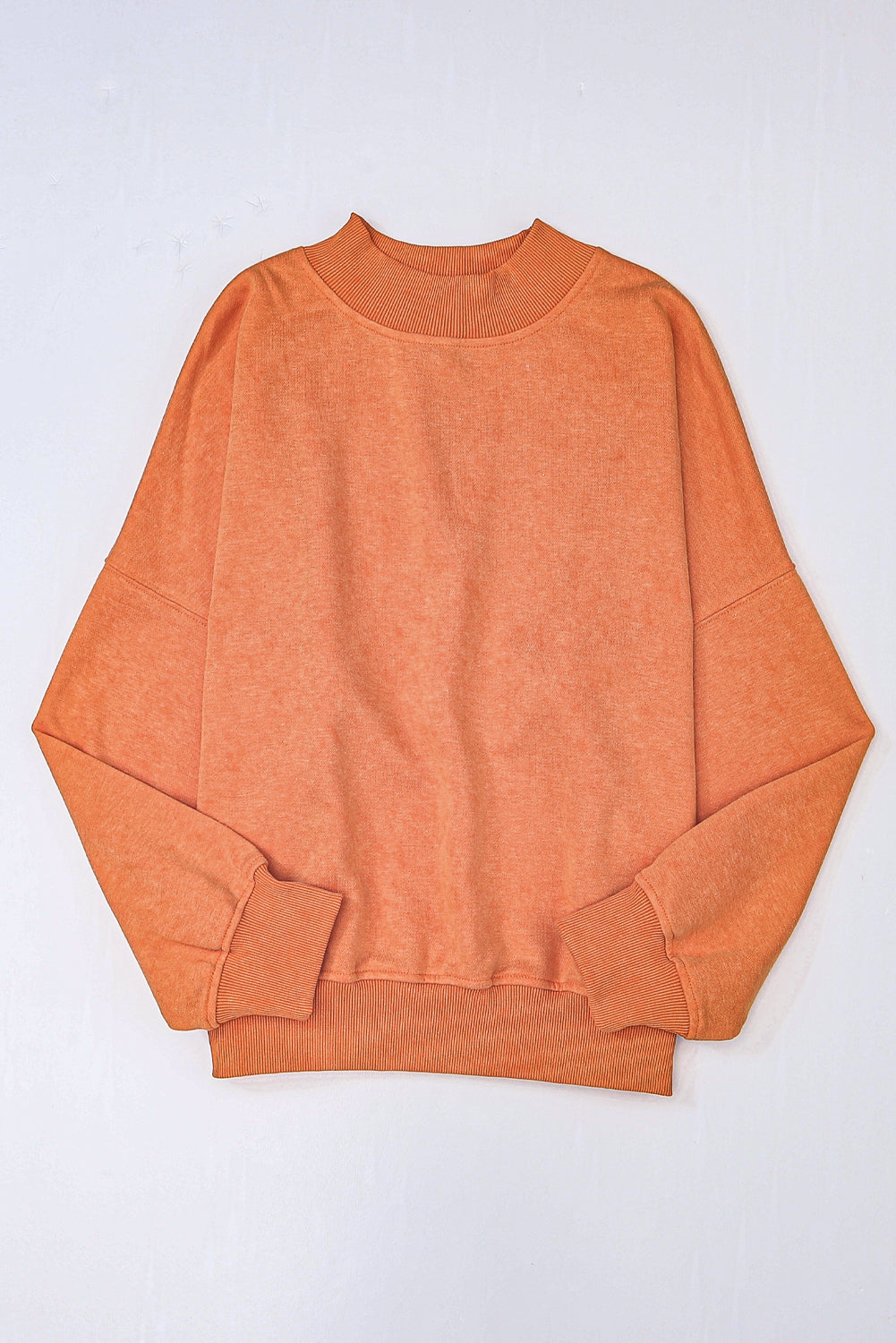 Plain Drop Shoulder Crew Neck Pullover Sweatshirt