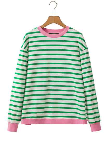 Bright Green Striped Top